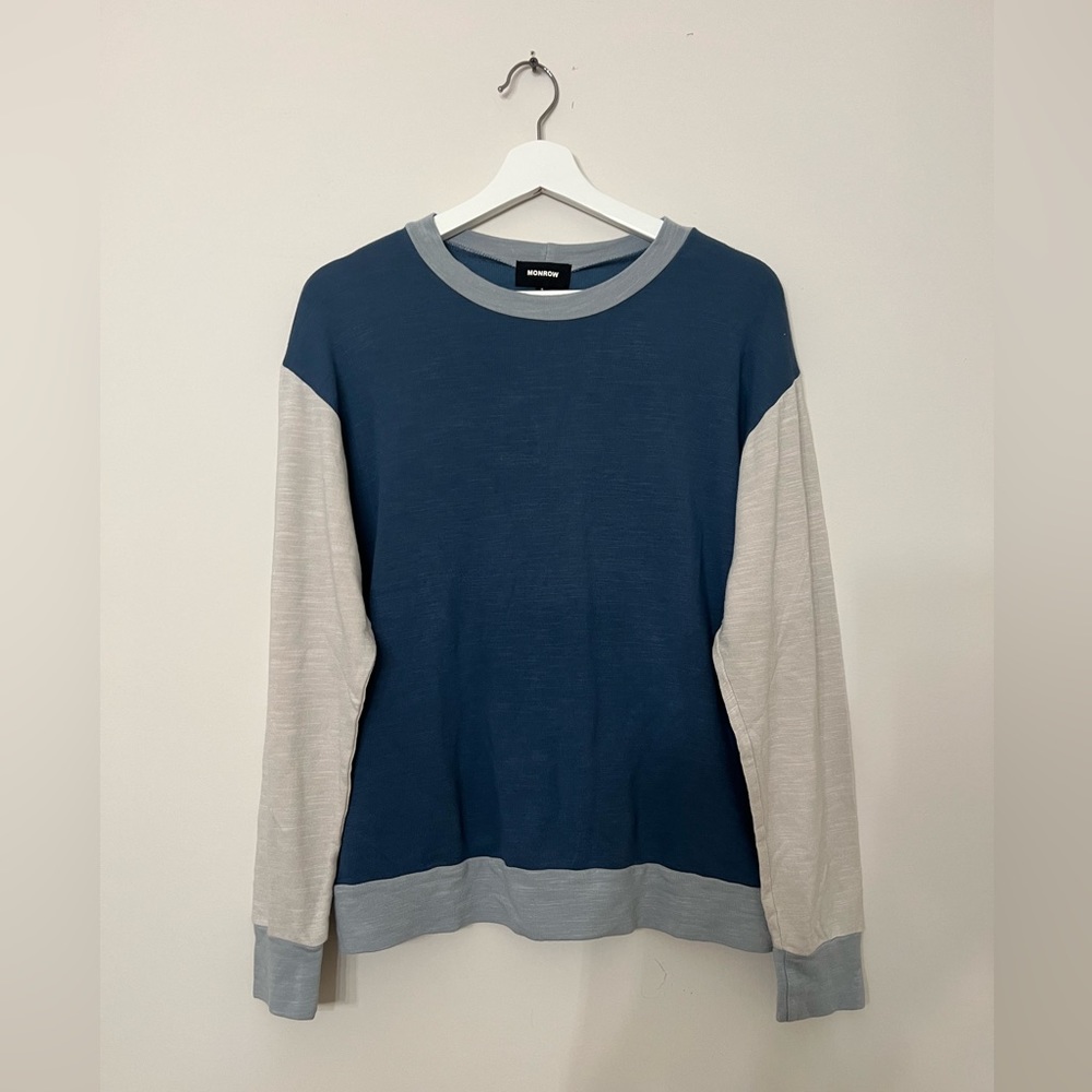 NWT MONROW COLORBLOCK SWEATSHIRT S